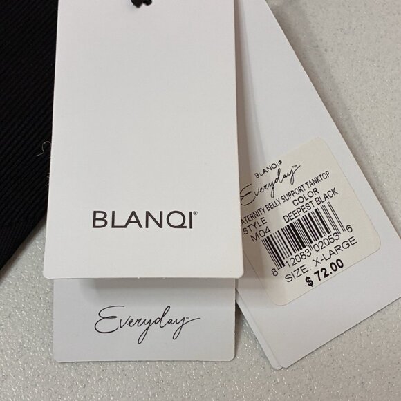 Blanqi Maternity Belly Support Tank Top NEW Womens Xl Black Trimester 2 & 3 - Picture 6 of 8
